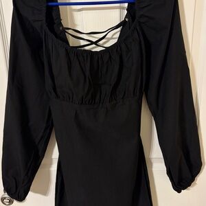 Chic Black Long Sleeve Dress